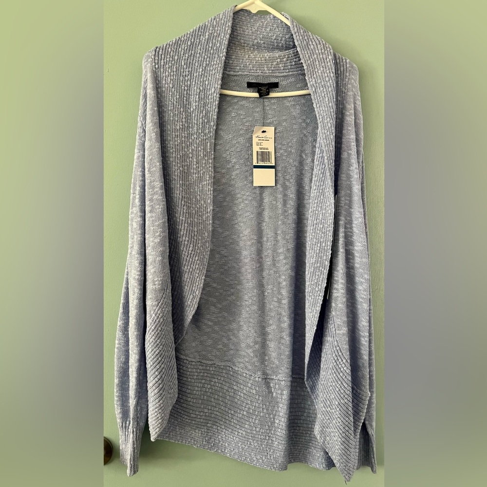 Kenneth Cole Long Sleeve Knit Shawl Cardigan